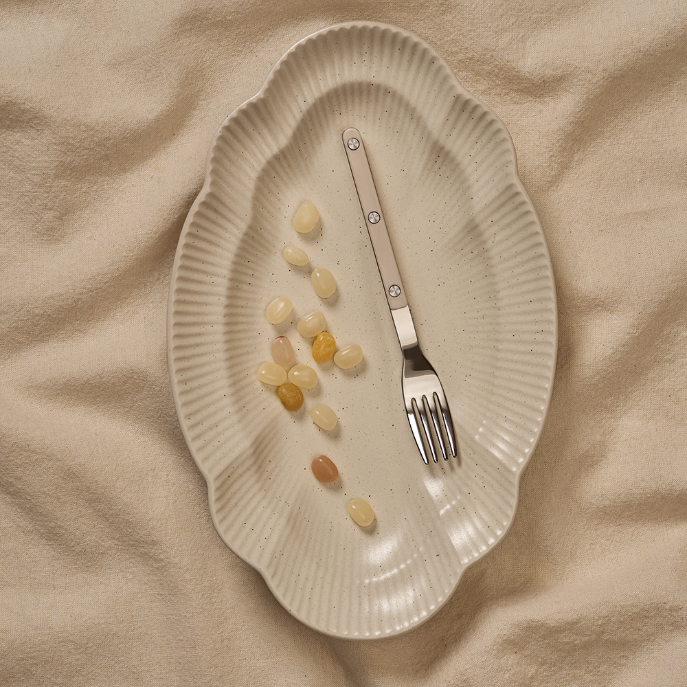 바겐슈타이거 스텐 304 셀레스트 벨루어 커트러리 디저트 포크 웜 아이보리(WAGENSTEIGER Stainless Steel 304 Celeste Velour Dessert Fork (Warm Ivory)) - 2