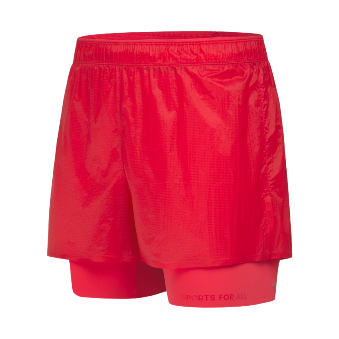 프로-스펙스 남성 투인원 레이싱 3부 반바지 레드(PRO-SPECS Men's 2-in-1 Racing 3-inch Shorts Red)