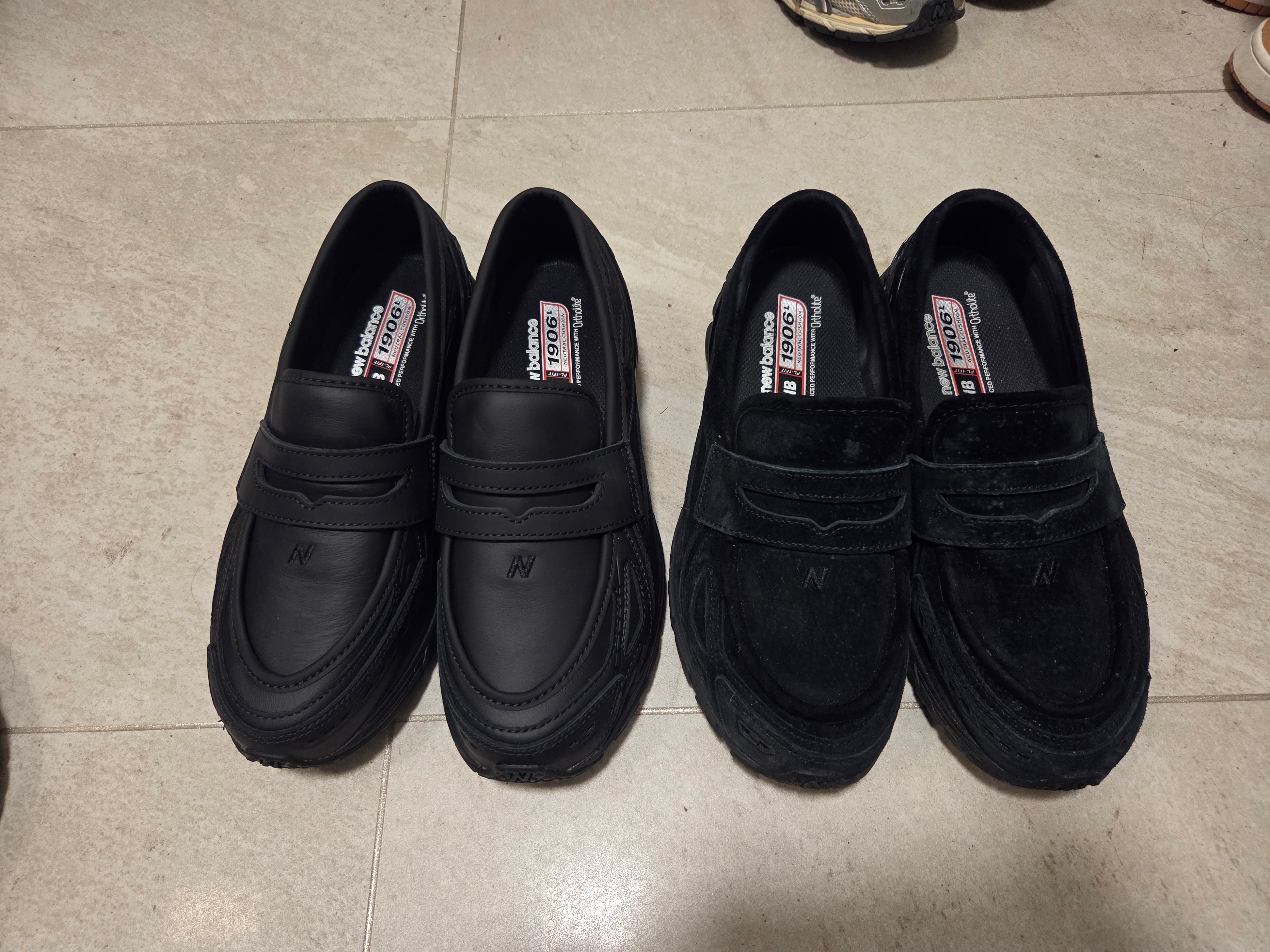 New Balance 1906L Black, New Balance 1906L Black Black Cement 착용 스타일 - 3