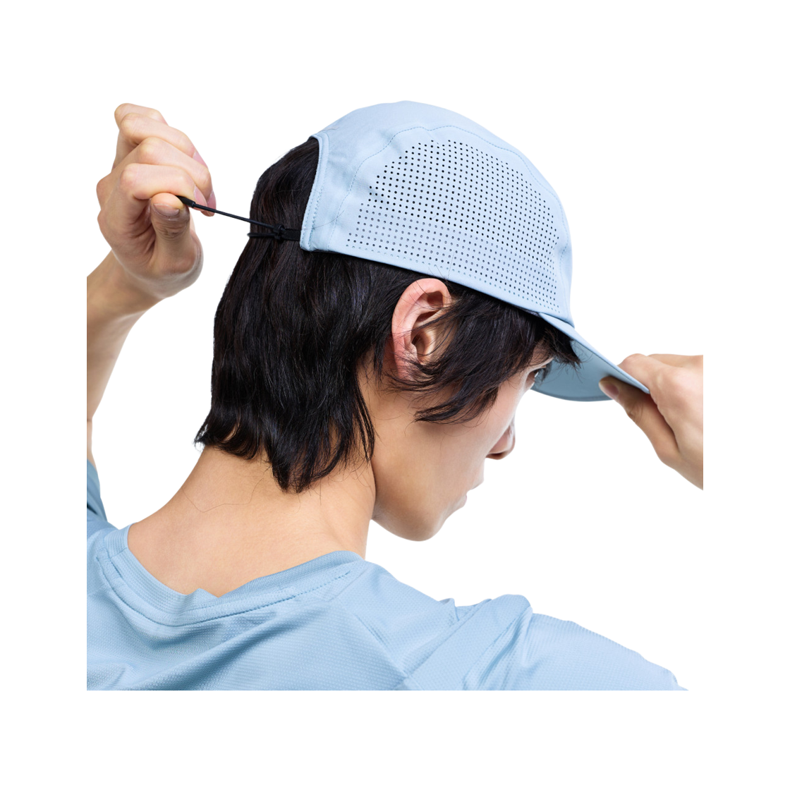 프로-스펙스 경량 심리스 타공 러닝캡 그레이시 블루(PRO-SPECS Lightweight Seamless Perforated Running Cap Graysh Blue) - 3