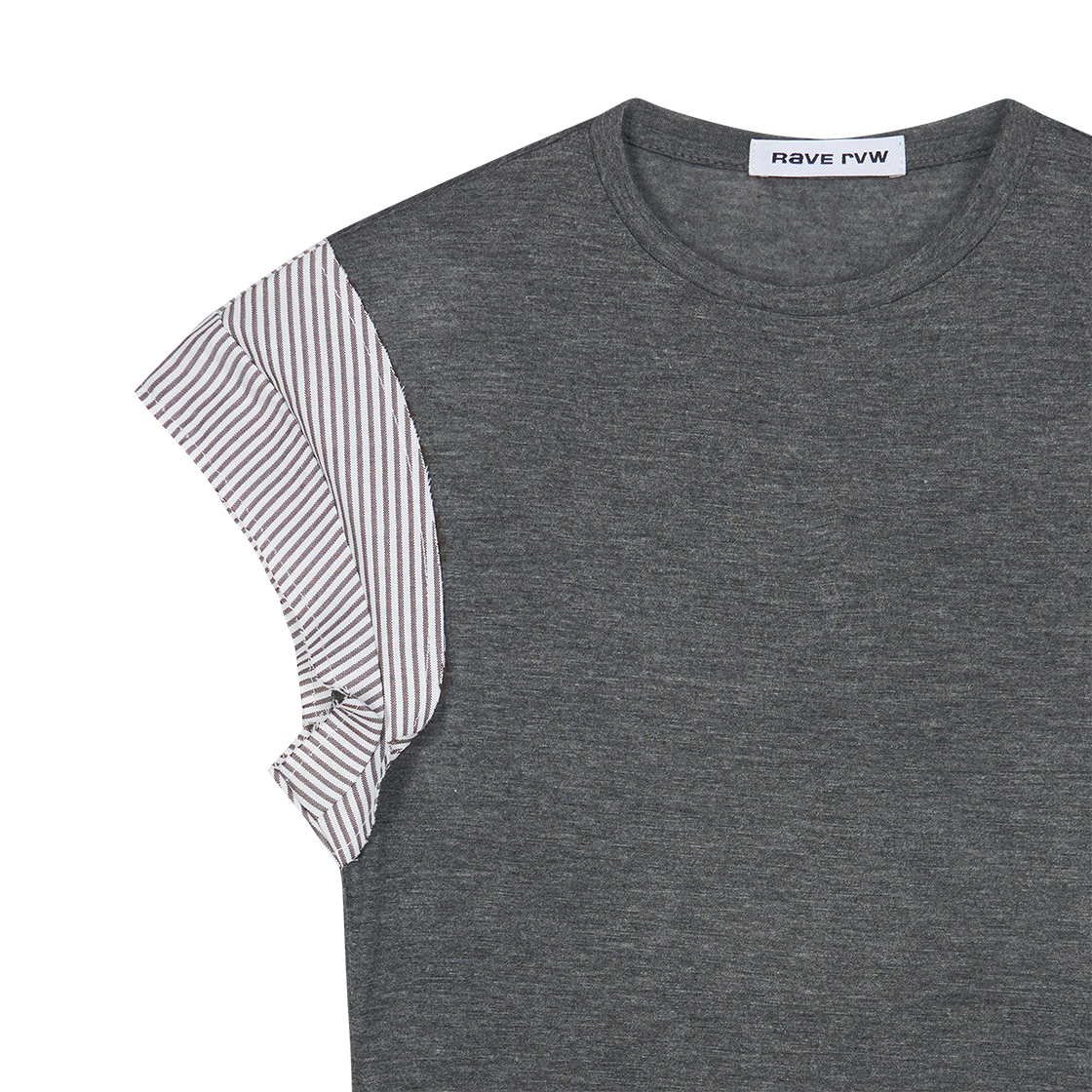 레이브 리뷰 우먼 이레나 탑 그레이 멜란지 - 26SS(Rave Review Women Irena Top Grey Melange - 26SS) - 5