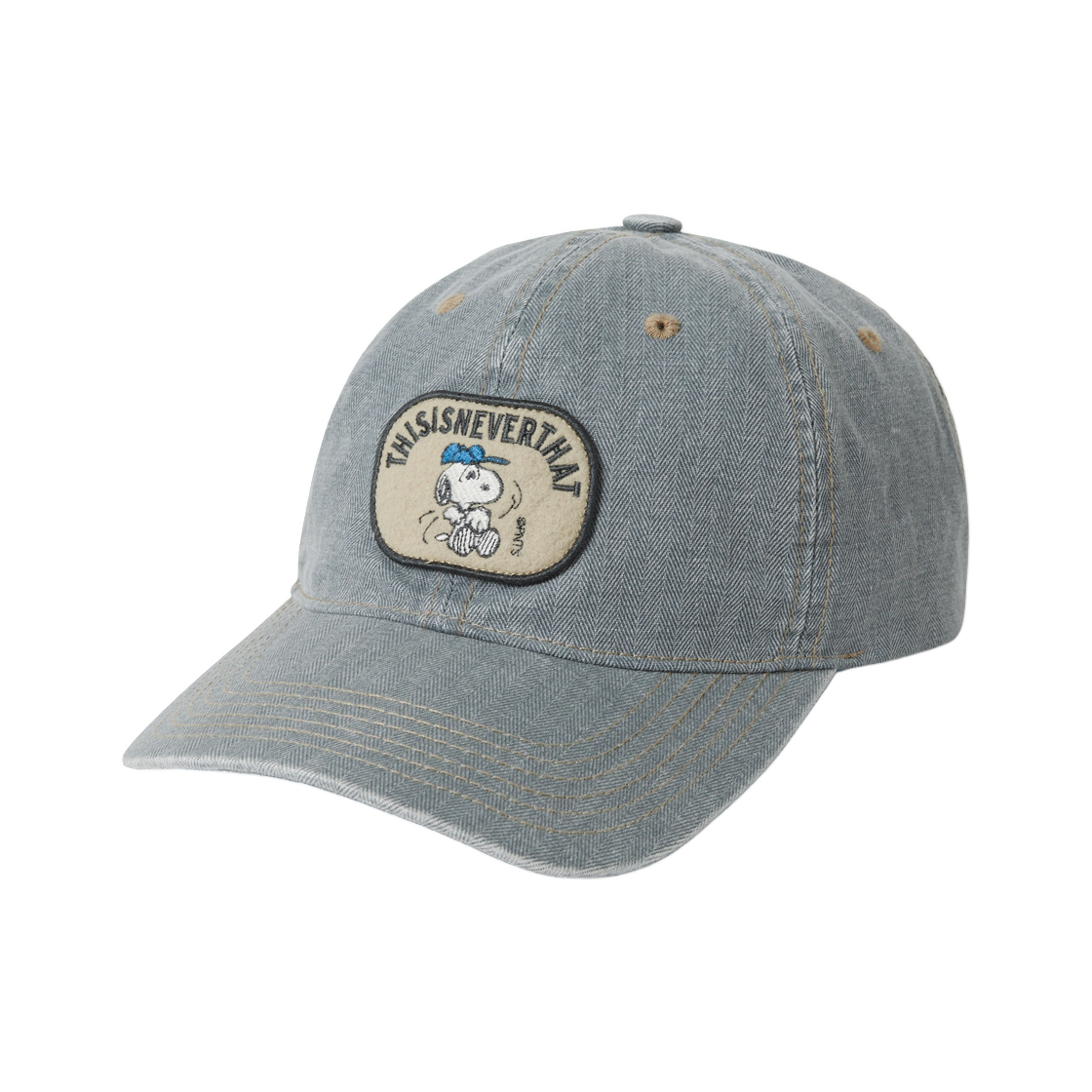 디스이즈네버댓 x 피너츠 HBT 워시드 캡 페이디드 블루(thisisneverthat x Peanuts HBT Washed Cap Faded Blue)