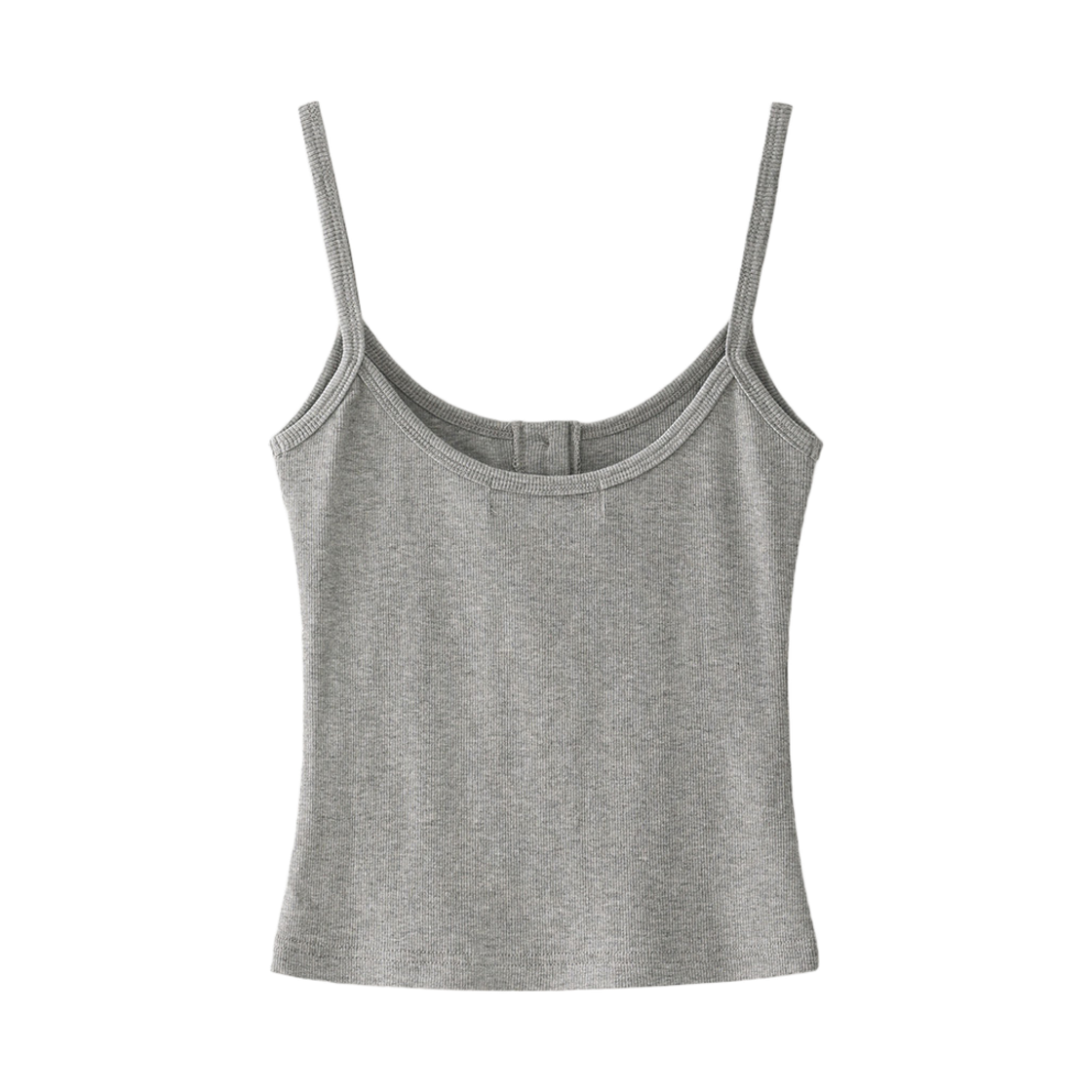 블루 선플라워 슬림 포켓 크롭 탑 멜란지 그레이(Blue Sunflower Slim Pocket Crop Top Melange Grey) - 3