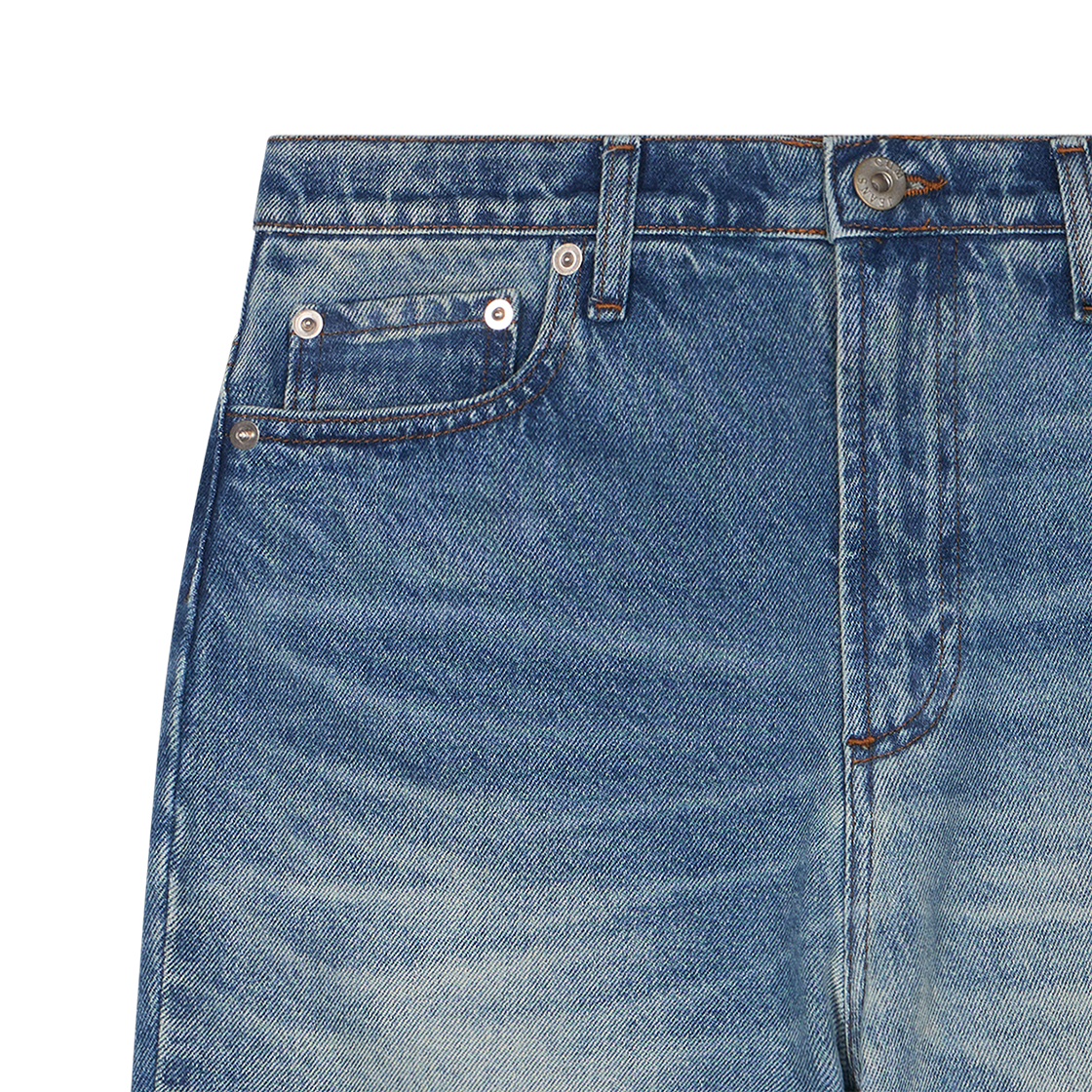 에드워드 커밍 우먼 니 절크 카프리 에이지드 라이트 블루 - 26SS(Edward Cuming Women Knee Jerk Capri Aged Light Blue - 26SS) - 4