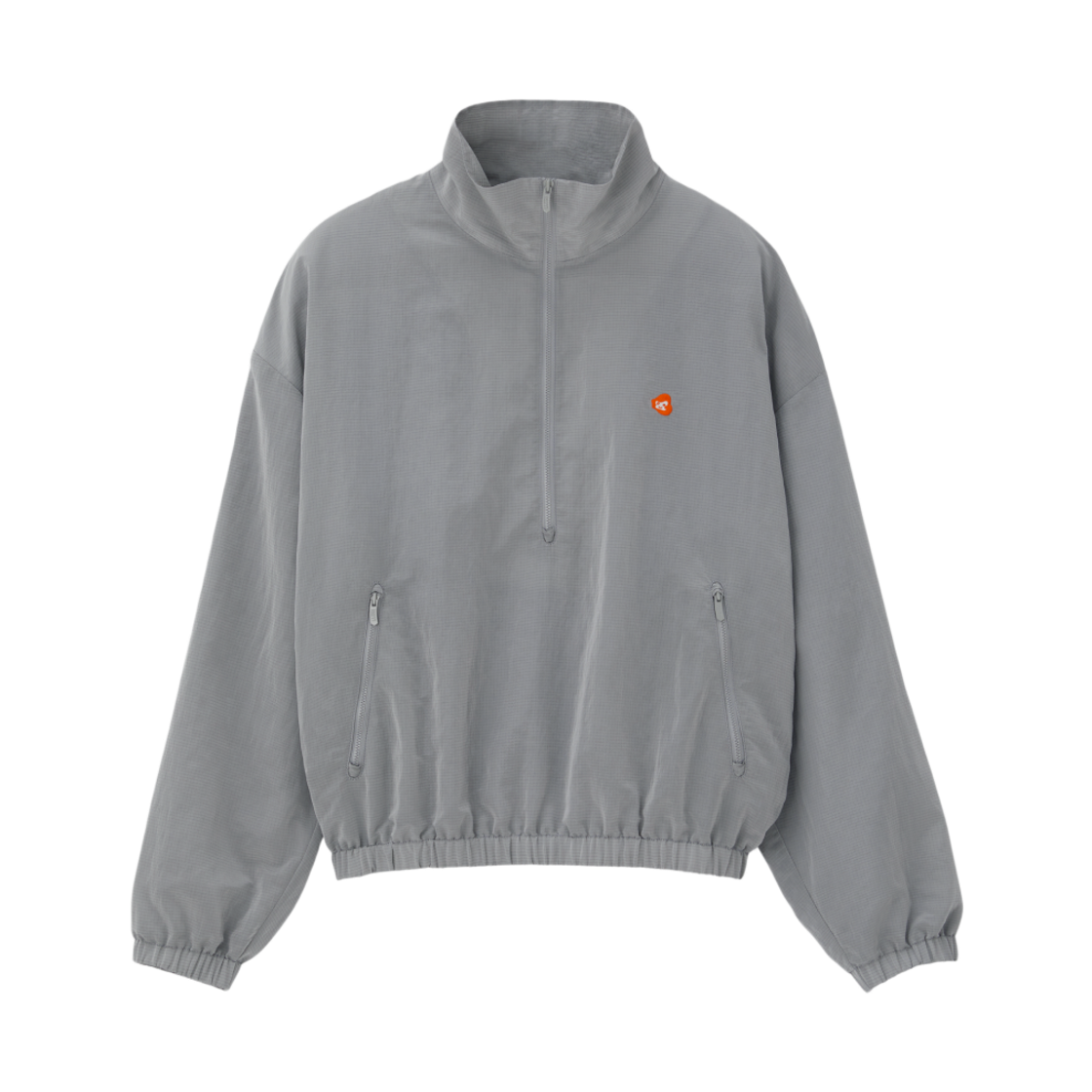 리지 주방월 로고 나일론 하프 집업 그레이(LLEGE Jubangwol Logo Nylon Half Zip Up Grey) - 1
