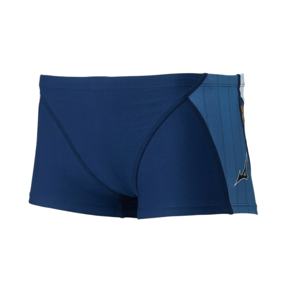 미즈노 경영 연습용 숏 스윔웨어 네이비 블루 코랄(Mizuno Short Swimwear for Competitive Swimming Practice Navy Blue Coral)