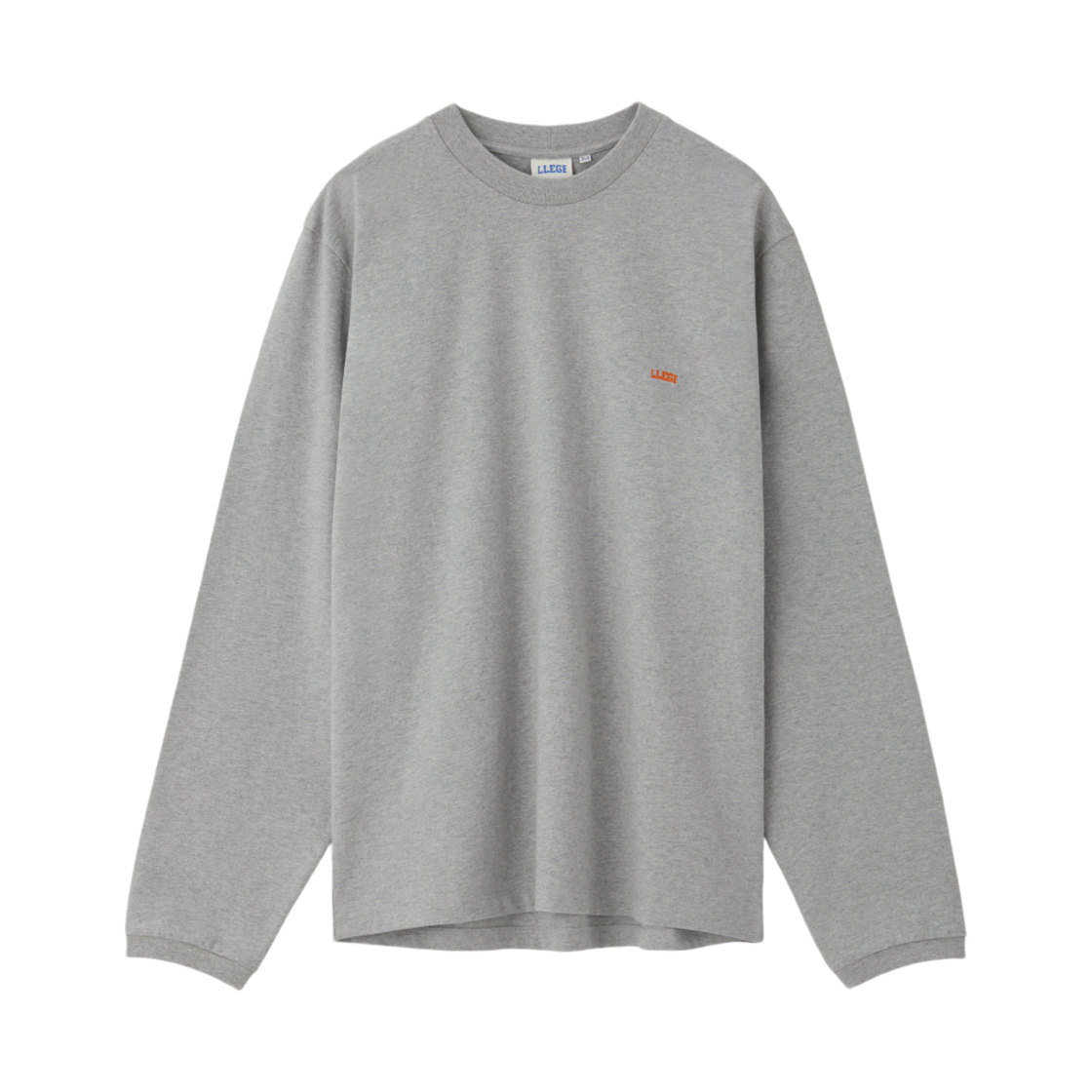 LL25WJLS001MG LLEGE Llege Logo Long Sleeve T-Shirt Melange Grey