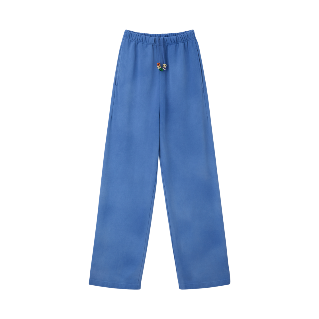 리지 가먼트 다이드 큐브 로고 스웨트팬츠 블루(LLEGE Garment Dyed Cube Logo Sweatpants Blue)