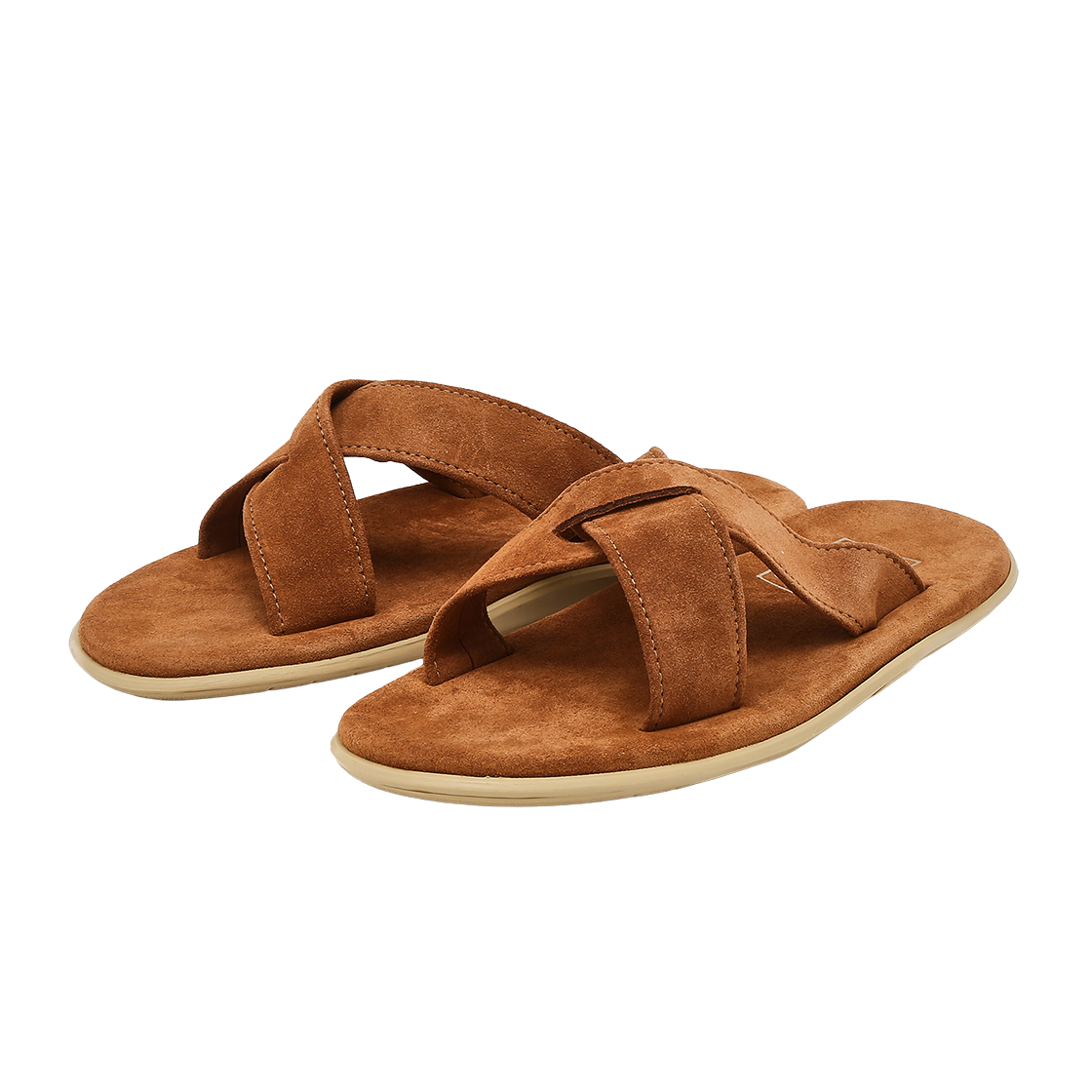 아일랜드 슬리퍼 남여공용 캐멀 레더 X 슬라이드(Island Slipper Unisex Camel Leather X-Slide) - 2