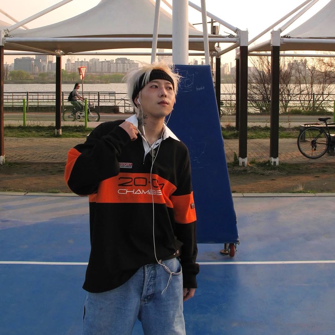 SPORT CHAMBER SC 2001 Rugby T-shirt BLACK 착용 스타일 - 3