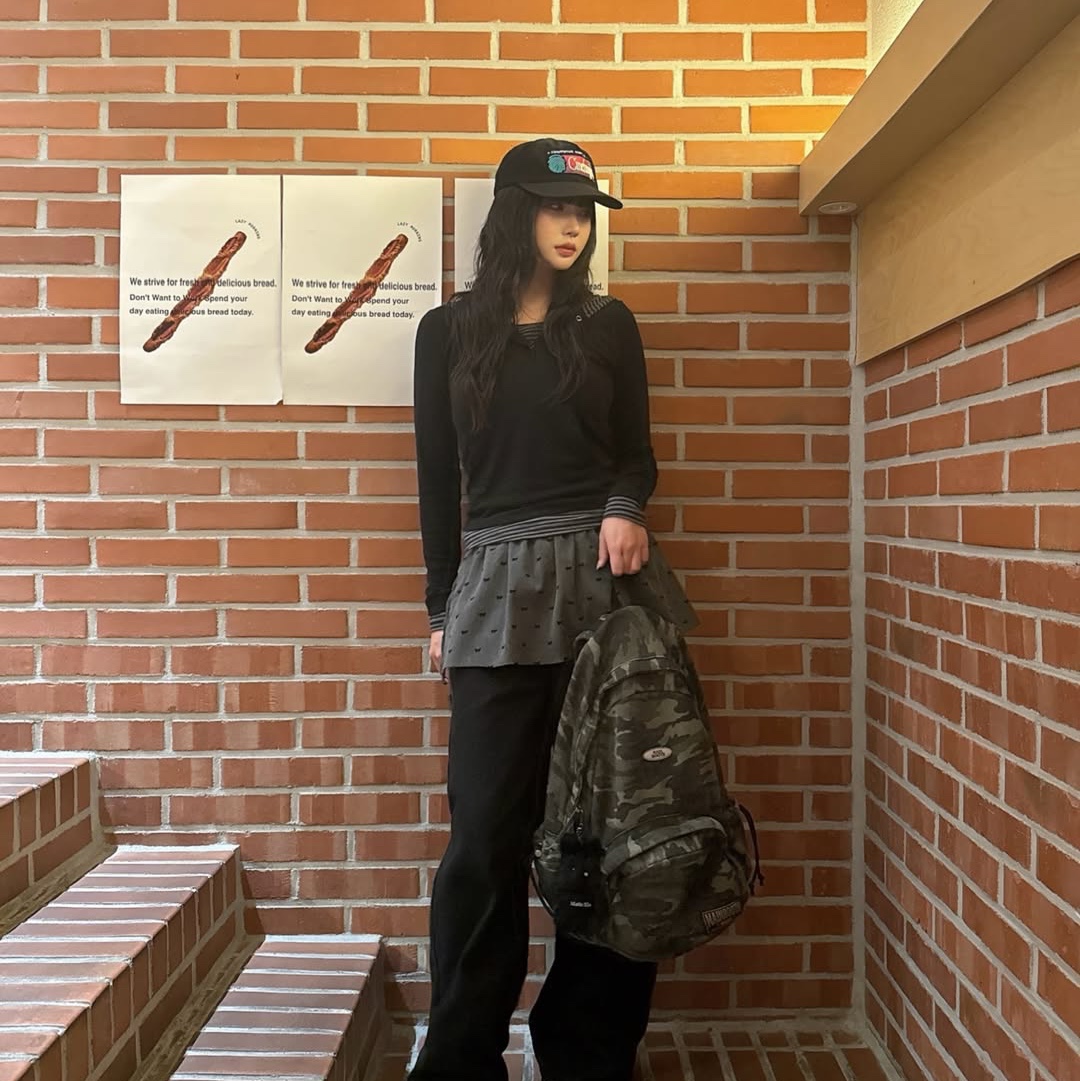 MAINBOOTH Cinefingers Ball Cap BLACK 착용 스타일 - 5