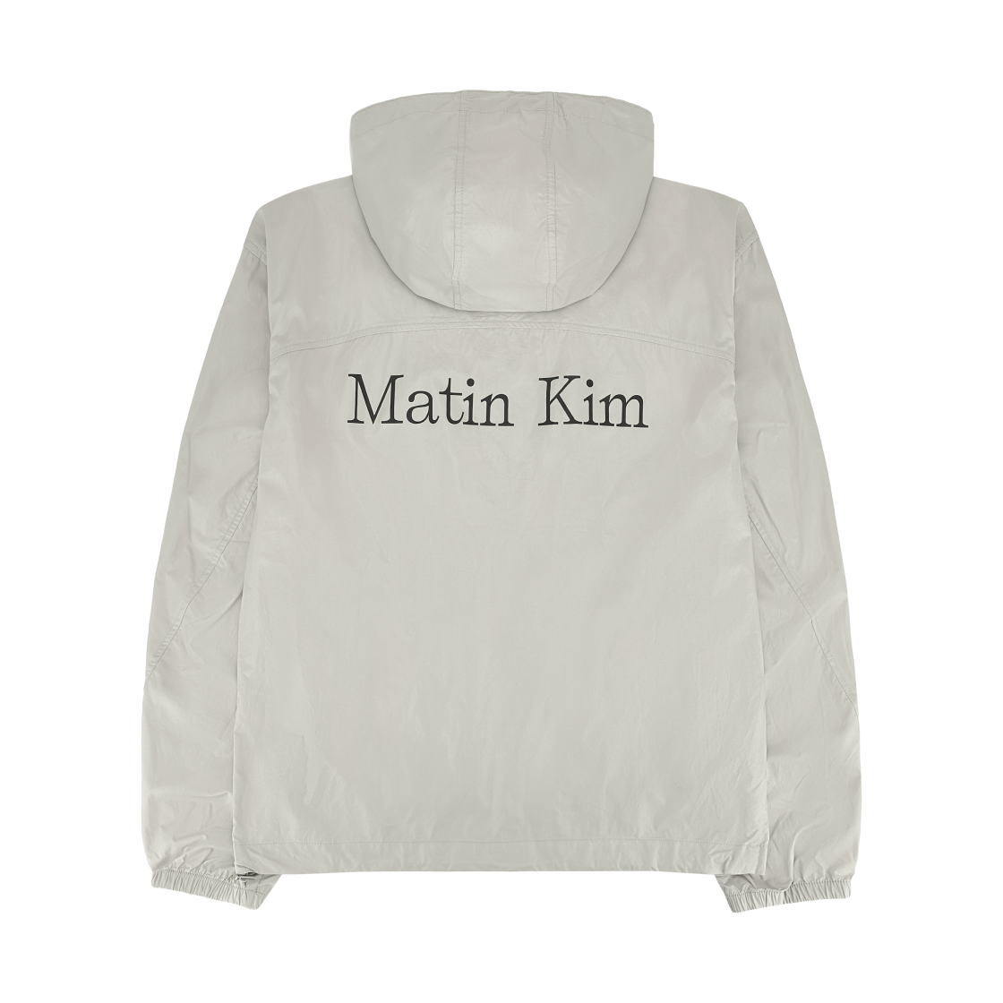 마뗑킴 마뗑 하이 넥 후디 코팅 점퍼 라이트 그레이(Matin Kim Matin High Neck Hoody Coating Jumper Light Grey) - 2
