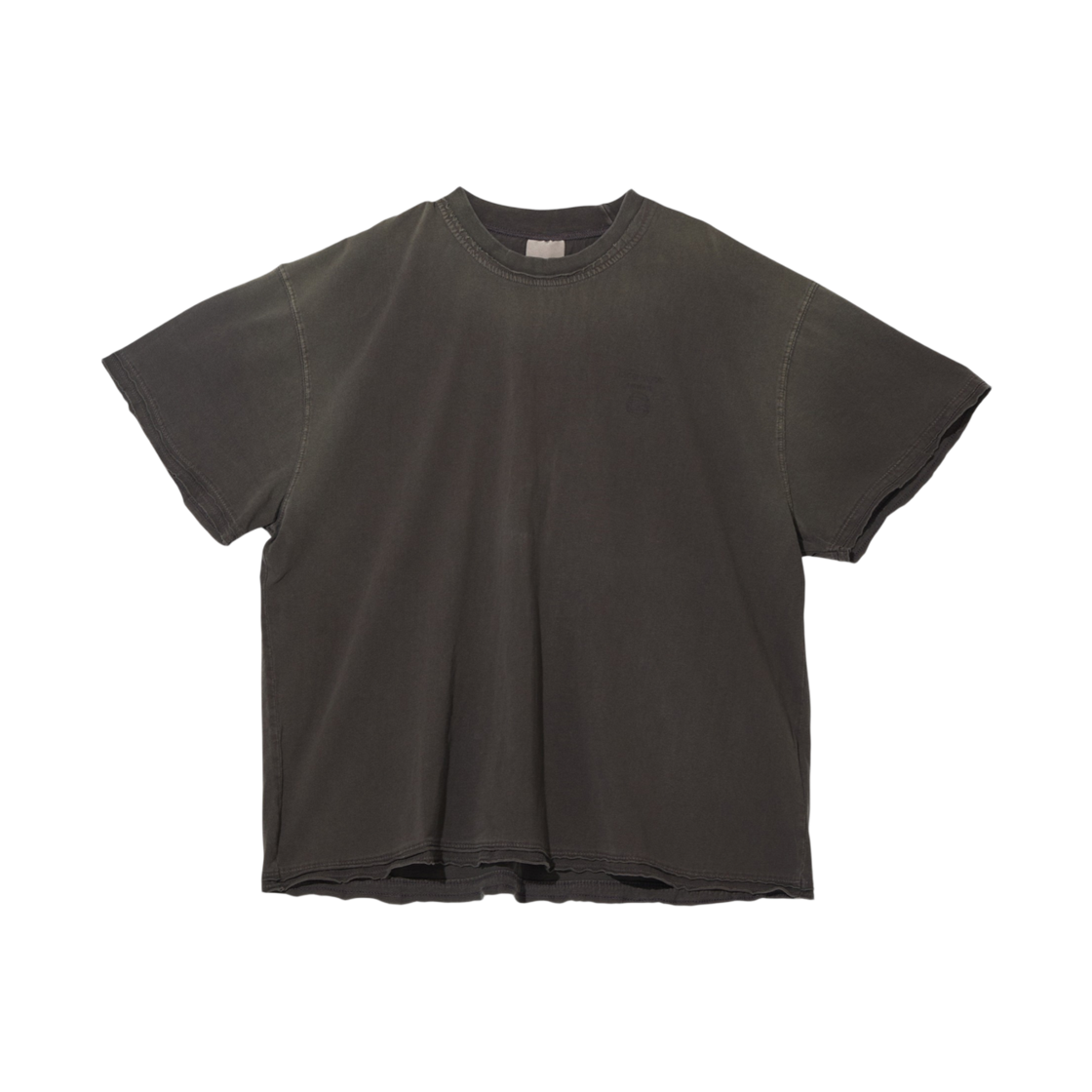 언더마이카 무.113 콤비 로우 엣지 워시드 티셔츠 모카(Undermycar Mu.113 Combi Raw Edge Washed T-Shirts Mocha)