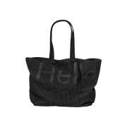 Hellodude Big Tote Bag Heavy Stripe Denim