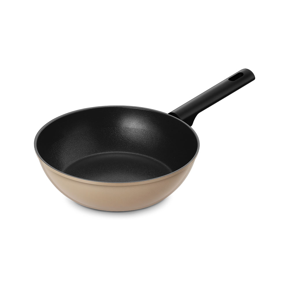 바겐슈타이거 국내생산 톤앤톤 티타늄코팅 웍팬 24cm 베이지(WAGENSTEIGER Tone & Tone Titanium Coated Wok Pan 24cm (Beige)) - 6