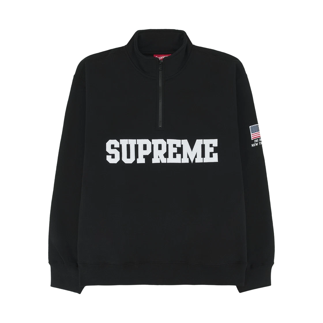 Supreme Supreme Shop Flag Half Zip Pullover Black New York - 26SS · M
