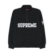 Supreme Shop Flag Half Zip Pullover Black New York - 26SS