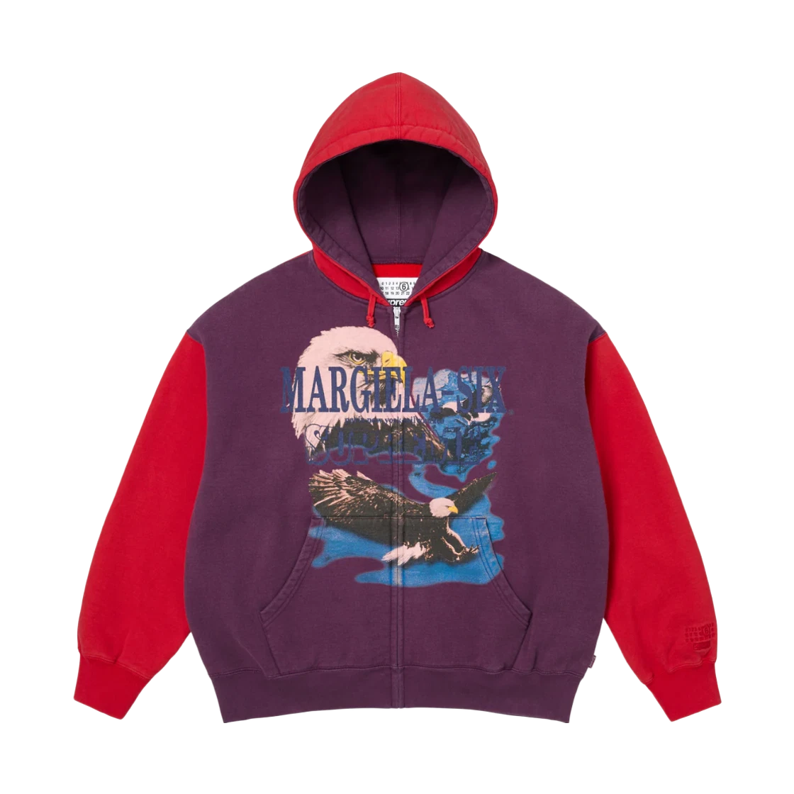 Supreme Supreme x MM6 Maison Margiela Eagle Zip Up Hooded Sweatshirt Purple - 26SS · M