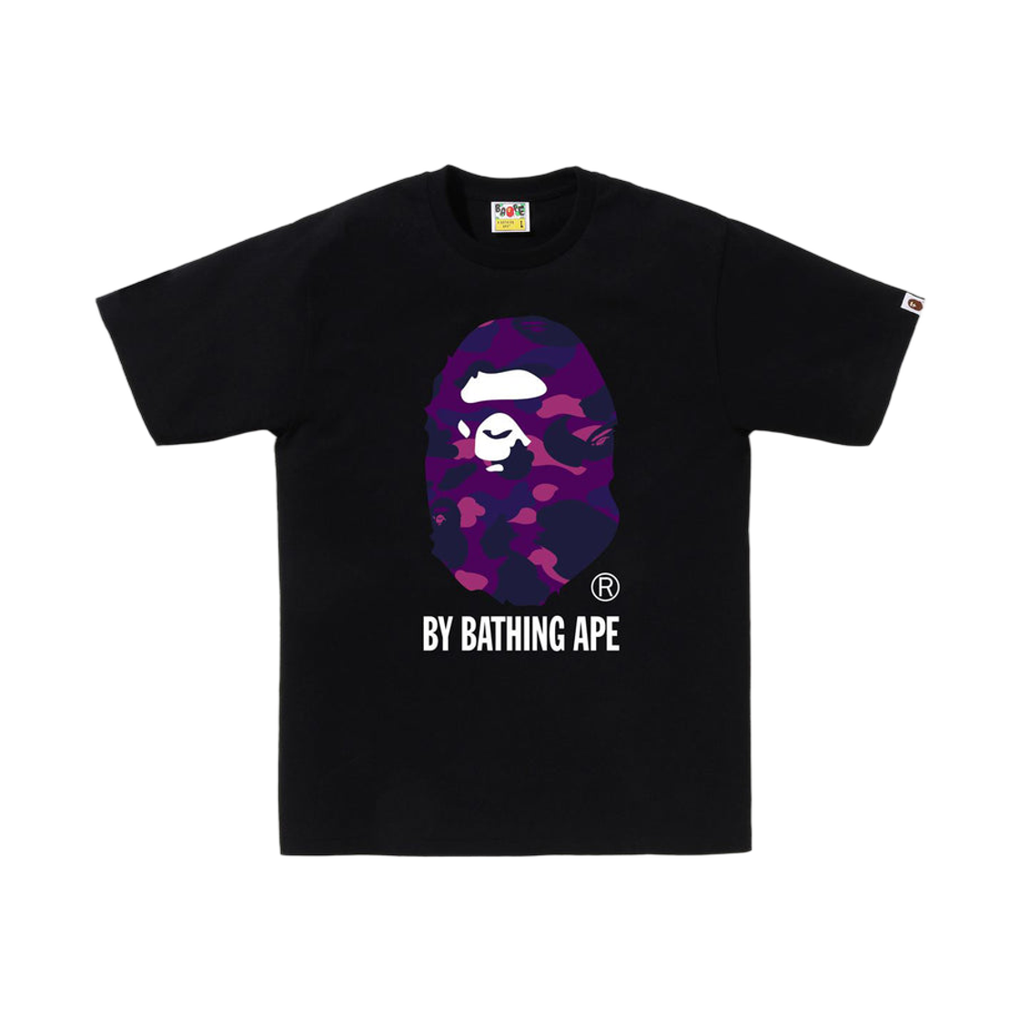 베이프 컬러 카모 바이 베이싱 에이프 티셔츠 블랙 퍼플(BAPE Color Camo By Bathing Ape T-Shirt Black Purple) - 1