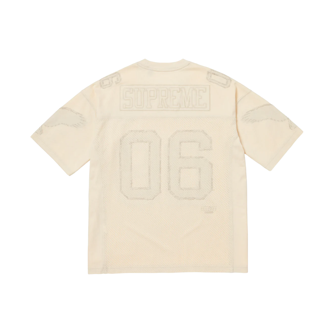 슈프림 x MM6 메종 마르지엘라 코튼 풋볼 저지 화이트 - 26SS(Supreme x MM6 Maison Margiela Cotton Football Jersey White - 26SS) - 2