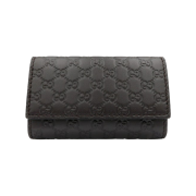 Gucci Micro Ssima Key Case Brown