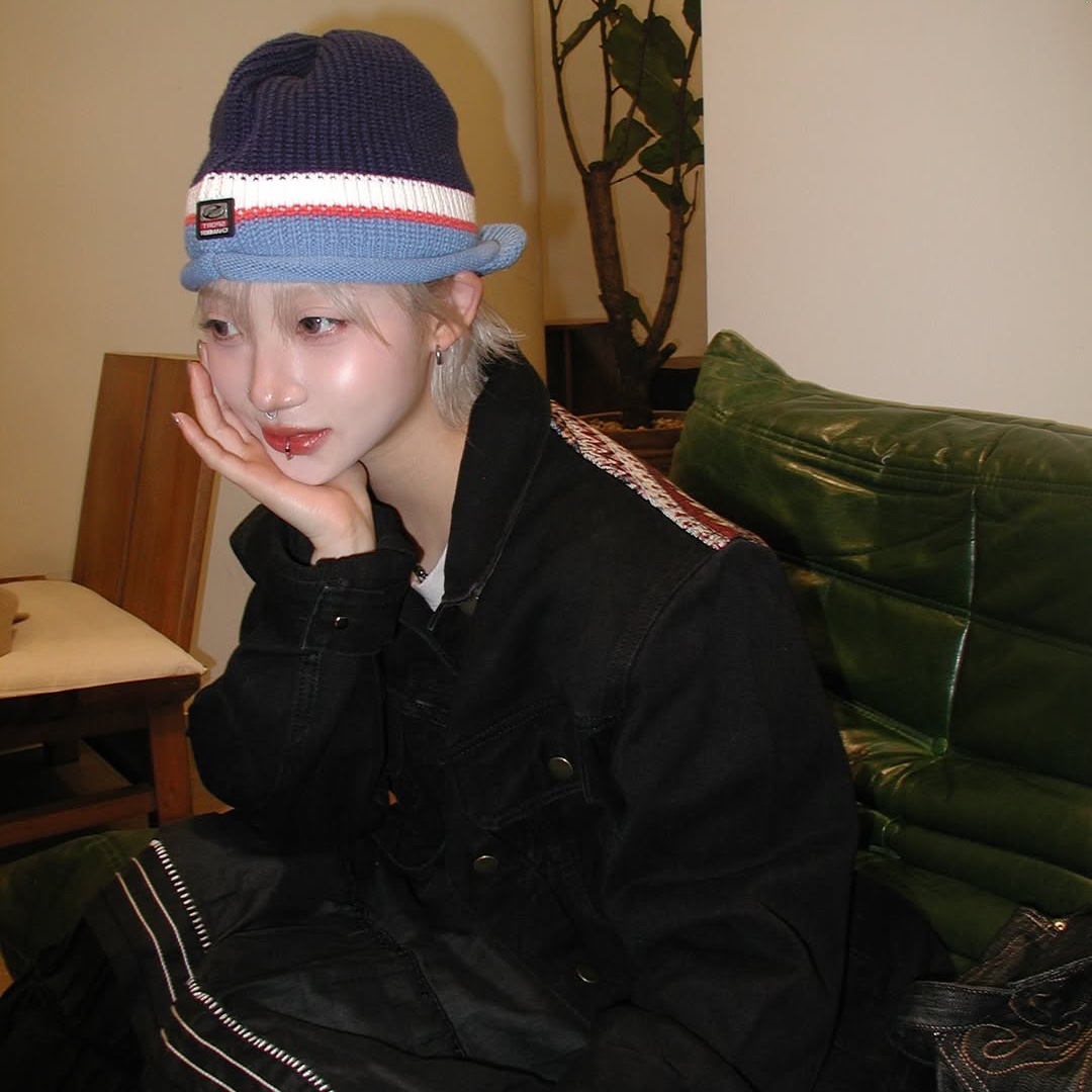 SPORT CHAMBER SC Glide Knit Cap NAVY 착용 스타일 - 3