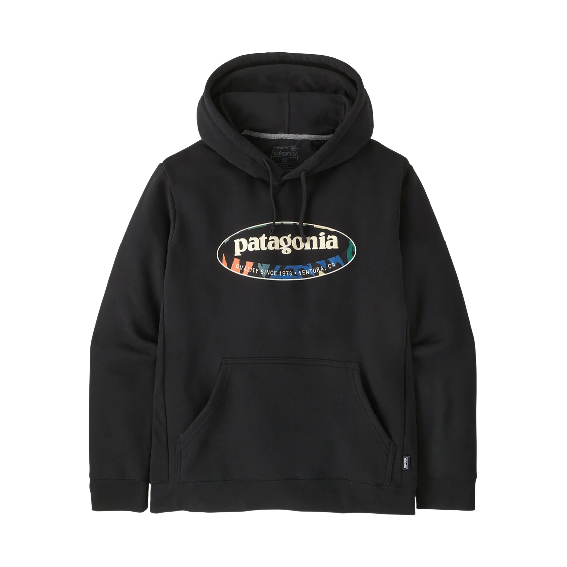 39724 Patagonia 95 Oval Logo Uprisal Hoody Black Kaleido