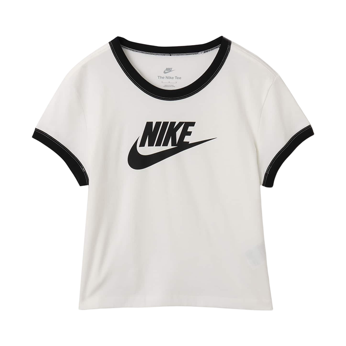IF4073-100 (W) Nike NSW Graphic Ringer T-Shirt White Black - Asia