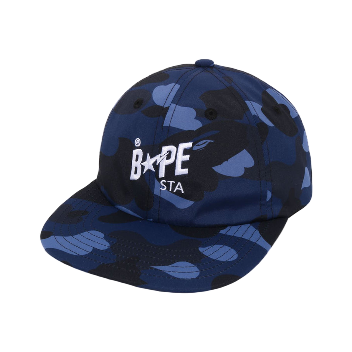 - BAPE Color Camo Bape Sta Panel Cap Navy