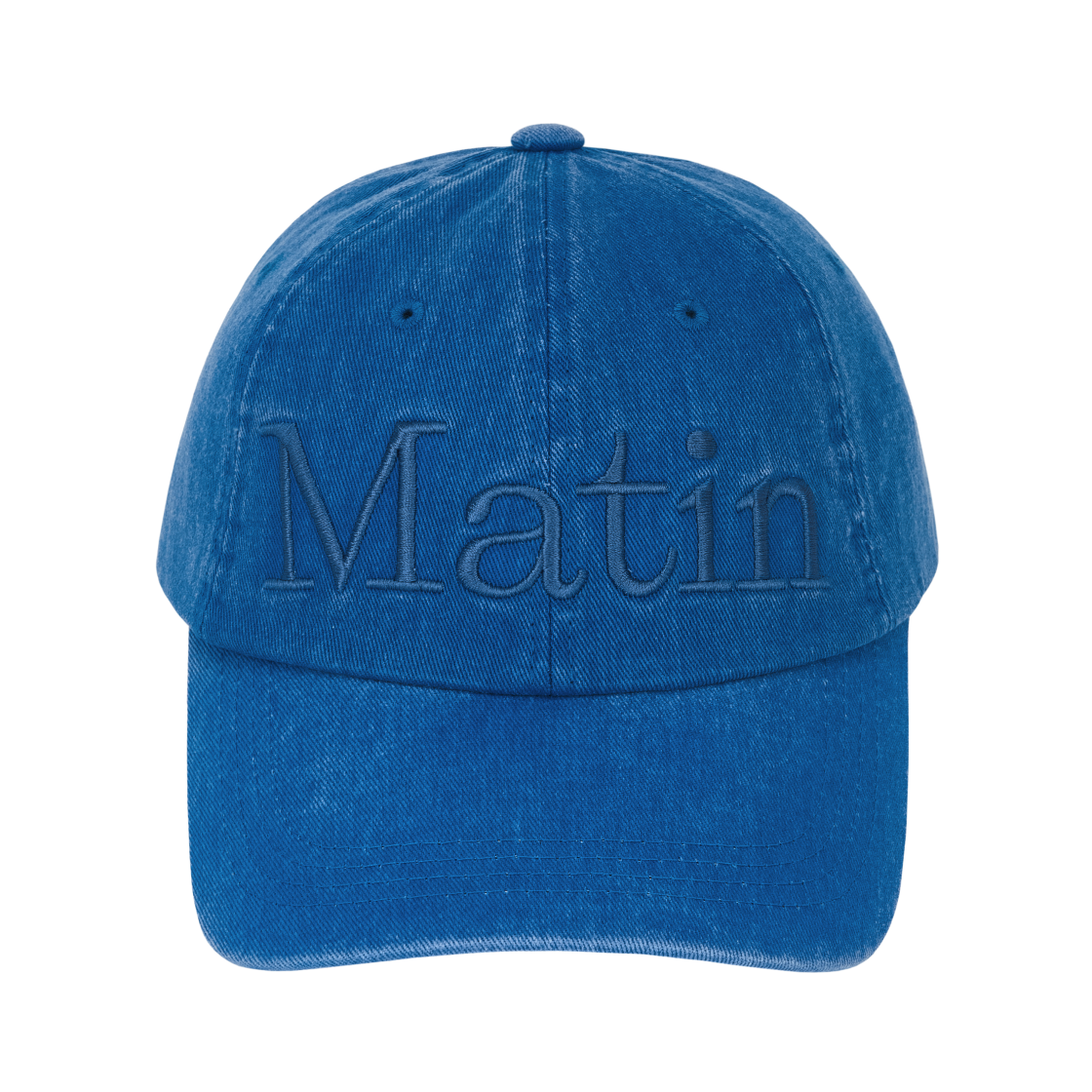MK2600HT707VBL Matin Kim Matin Logo Washed Ball Cap In Blue