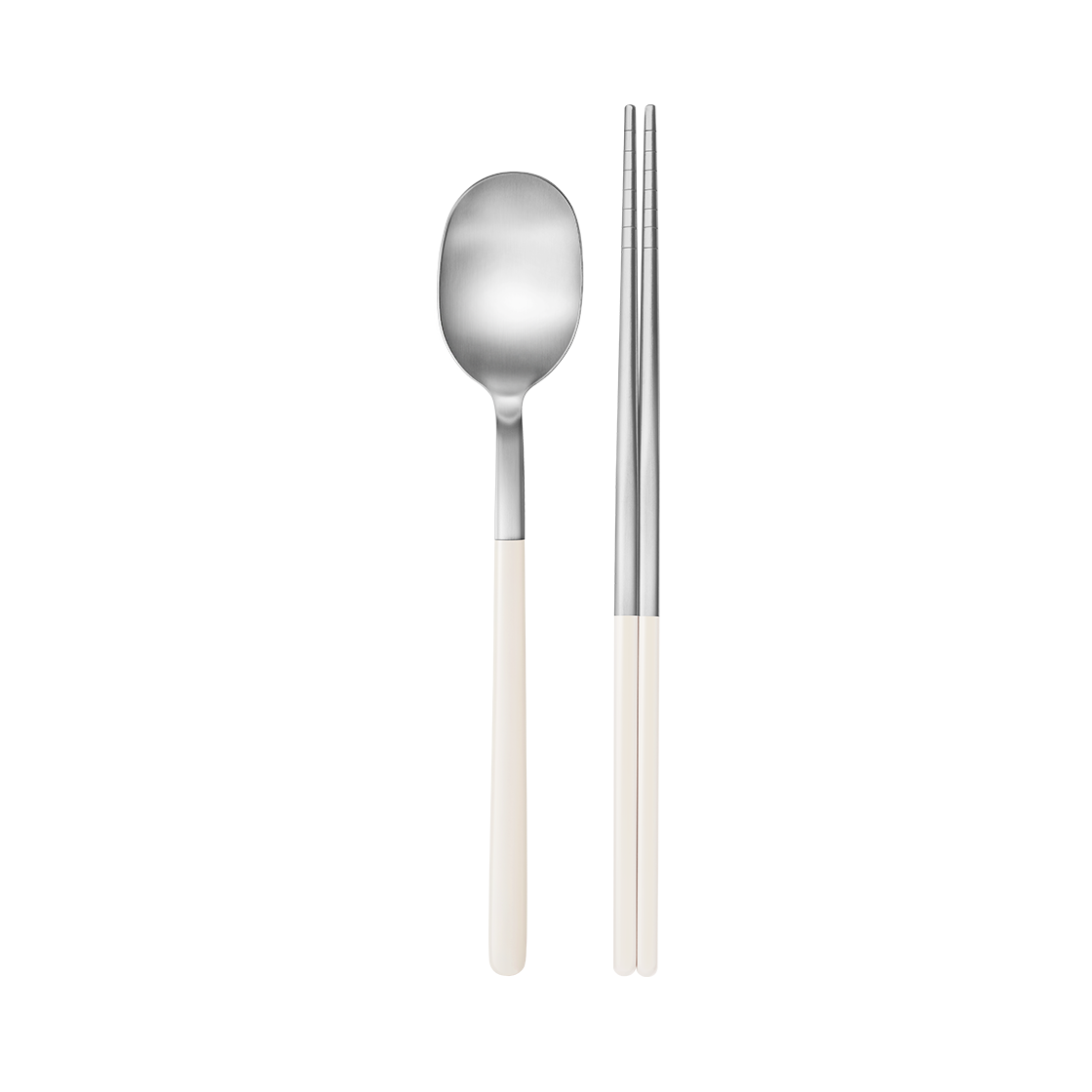 바겐슈타이거 스텐 304 데일로어 커트러리 밀크 베이지 수저 세트(WAGENSTEIGER Stainless Steel 304 Daylor Cutlery Spoon & Chopsticks Set (Milk Beige))