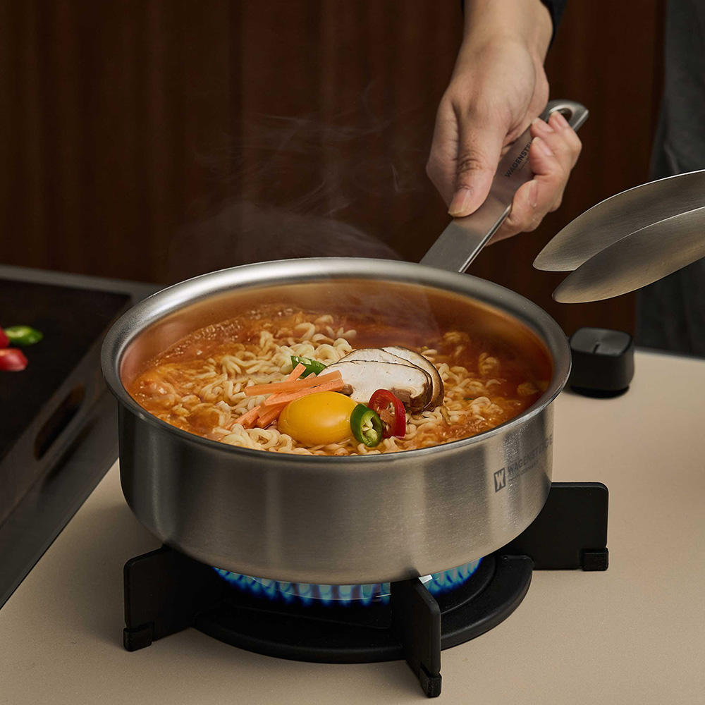 바겐슈타이거 코어5 헤리티지 무연마제 스텐 316 쉐프팬 24cm(WAGENSTEIGER Core 5 Heritage Abrasive-Free 316 Stainless Steel Chef Pan 24cm) - 3