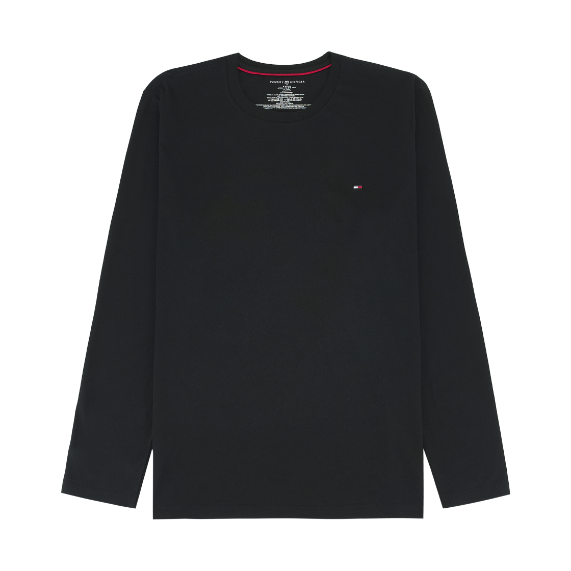 타미 힐피거 식 롱슬리브 릴렉스드 핏 플래그 크루넥 티셔츠 블랙(Tommy Hilfiger Thick Long Sleeve Relaxed Fit Flag Crew Neck T-Shirt Black)