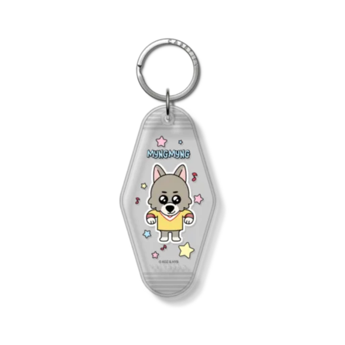케이스티파이 x 쁘넥도 명명 키체인 택 프로스트 화이트(Casetify x BBNEXDO MYNGMYNG Keychain Tag Frost White)