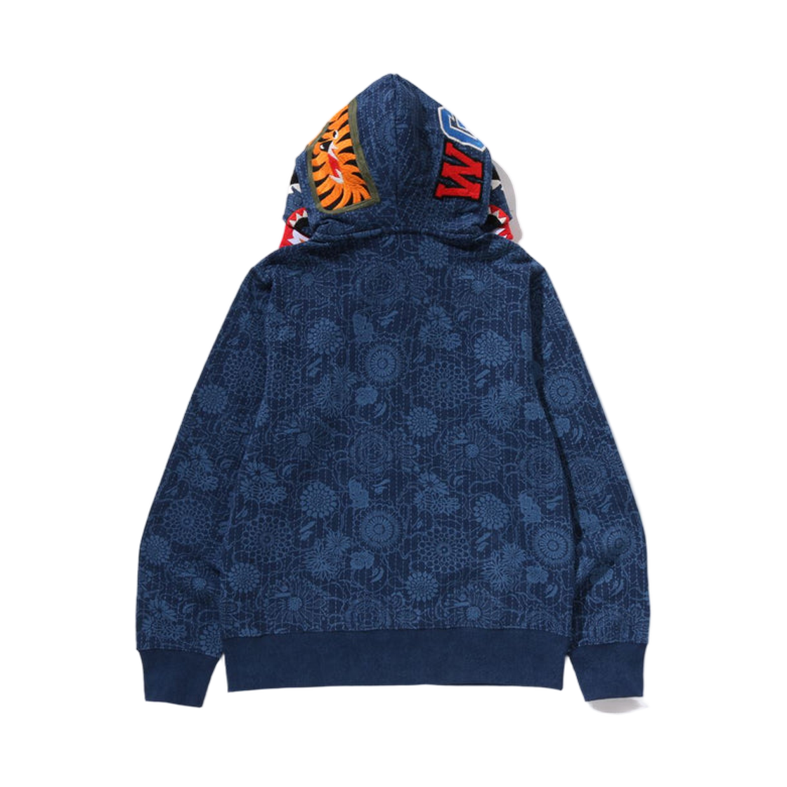 베이프 재패니즈 인디고 아트 카모 더블 타이거 샤크 풀 집 후드 인디고(BAPE Japanese Indigo Art Camo Double Tiger Shark Full Zip Hoodie Indigo) - 2