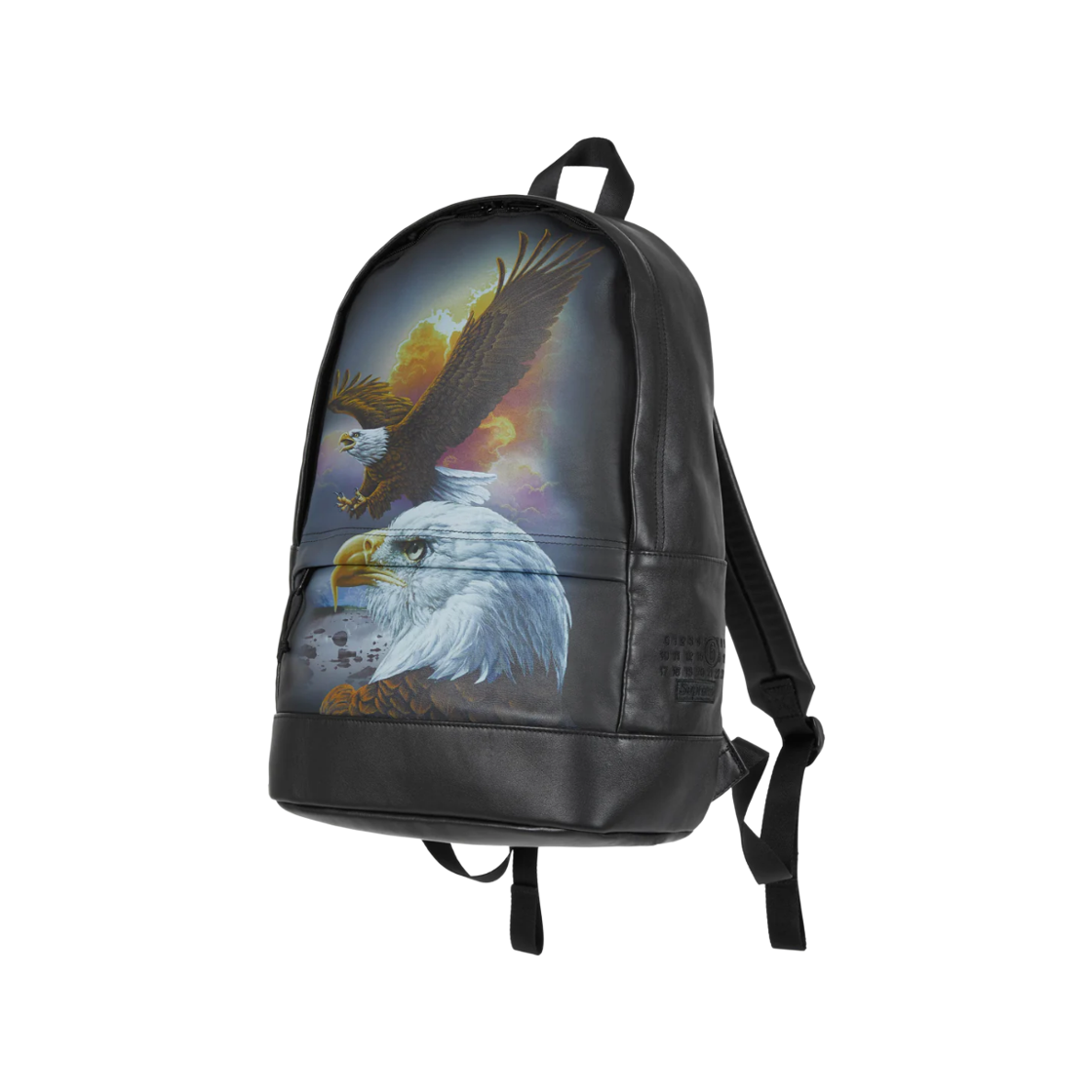 슈프림 x MM6 메종 마르지엘라 이글 레더 백팩 블랙 - 26SS(Supreme x MM6 Maison Margiela Eagle Leather Backpack Black - 26SS) - 4