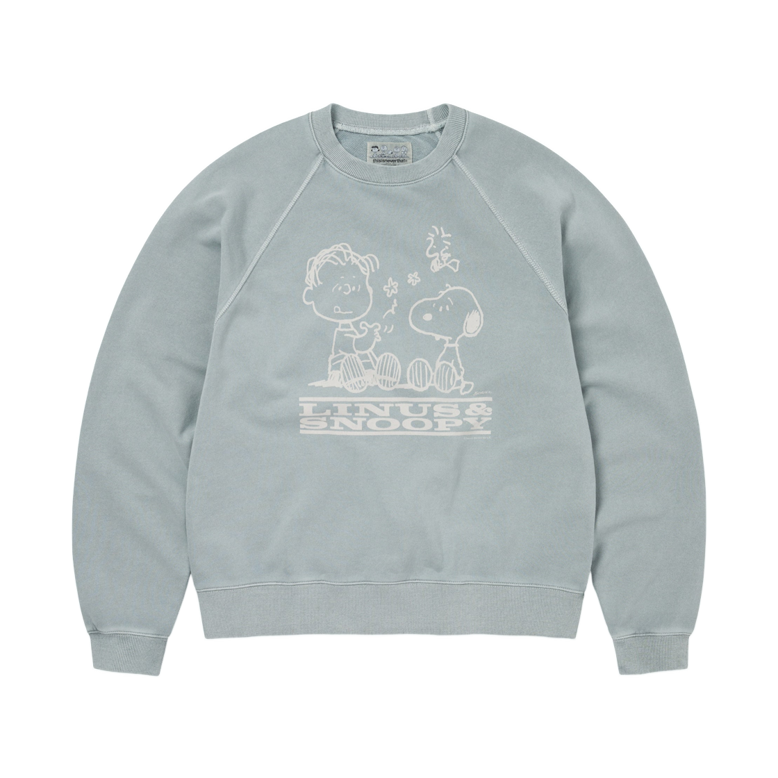 디스이즈네버댓 x 피너츠 페이디드 크루넥 블루 그레이(Thisisneverthat x Peanuts Faded Crewneck Blue Grey) - 1