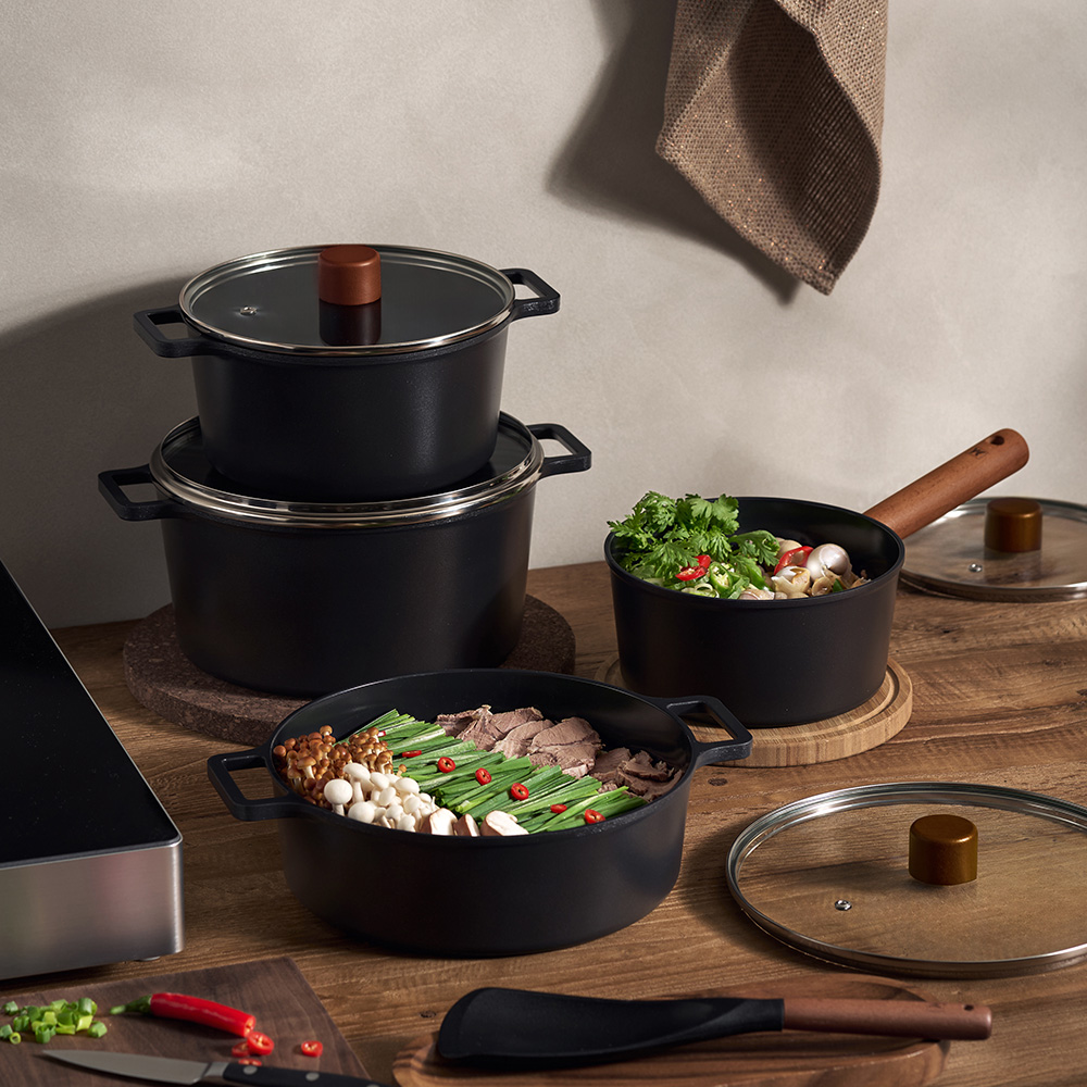 바겐슈타이거 더 바움 국내생산 IH 티타늄 세라믹코팅 전골냄비 24cm(WAGENSTEIGER The Baum IH Titanium Ceramic Coated Shallow Pot 24cm) - 2