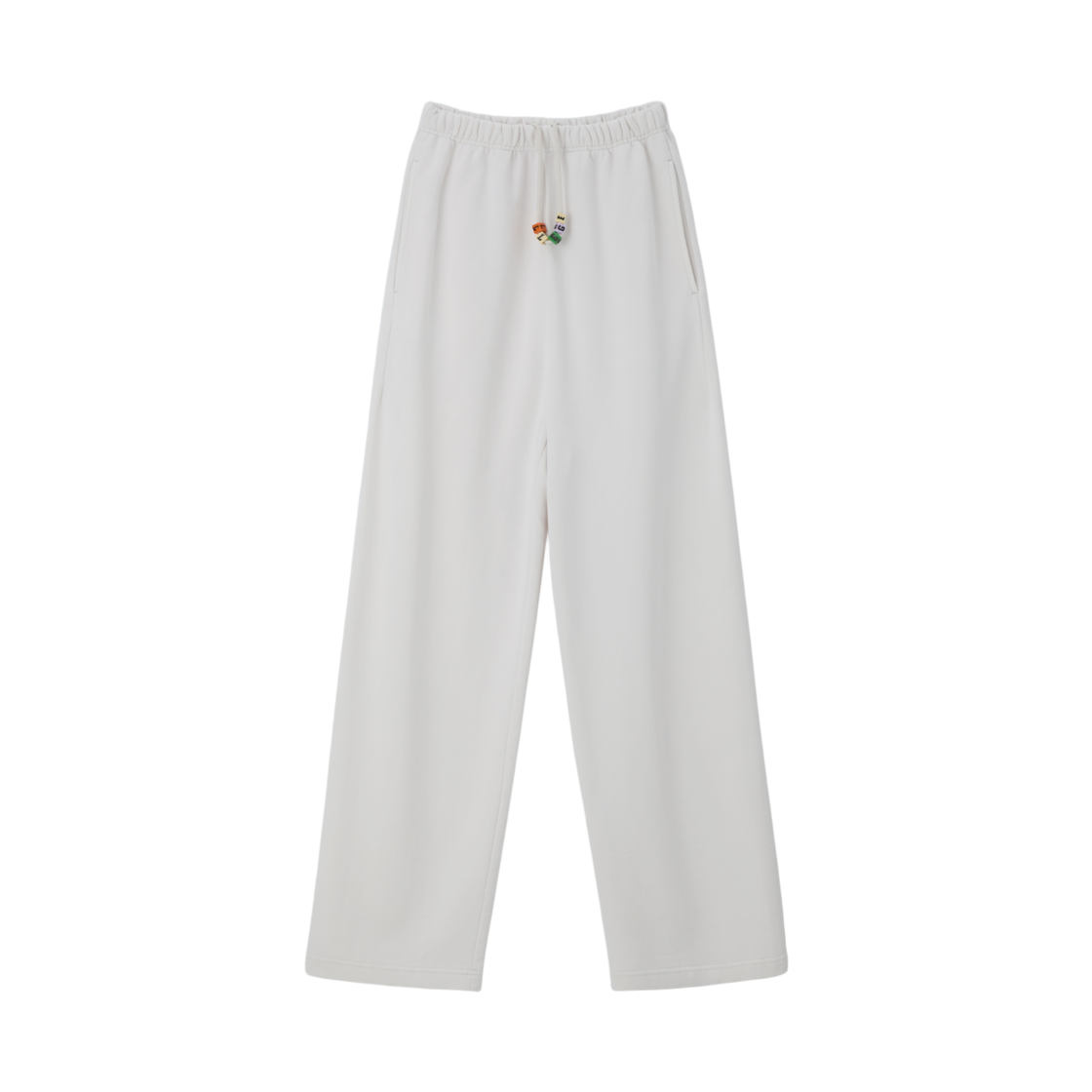 LL25WSPT002WH LLEGE Garment Dyed Cube Logo Sweatpants Cement White
