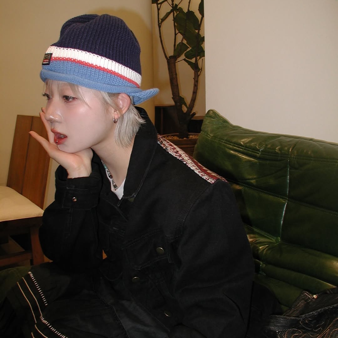 SPORT CHAMBER SC Glide Knit Cap NAVY 착용 스타일 - 2