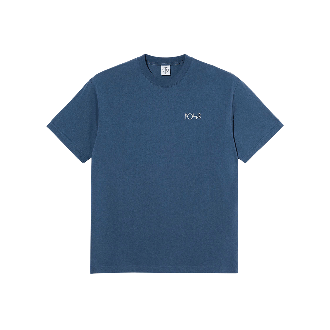 폴라스케이트 콘트라스트 스트로크 로고 티셔츠 그레이 블루(Polar Skate Co. Contrast Stroke Logo Tee Grey Blue)