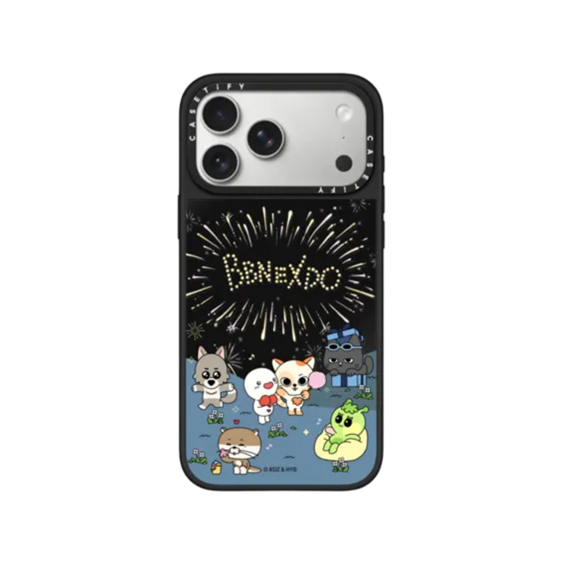 케이스티파이 x 쁘넥도 불꽃놀이 케이스 맥세이프 호환 미러 케이스 블랙 미러 블랙 범퍼(Casetify x BBNEXDO Firework Case MagSafe Compatible Mirror Case Black Mirror Black Bumper) - 1