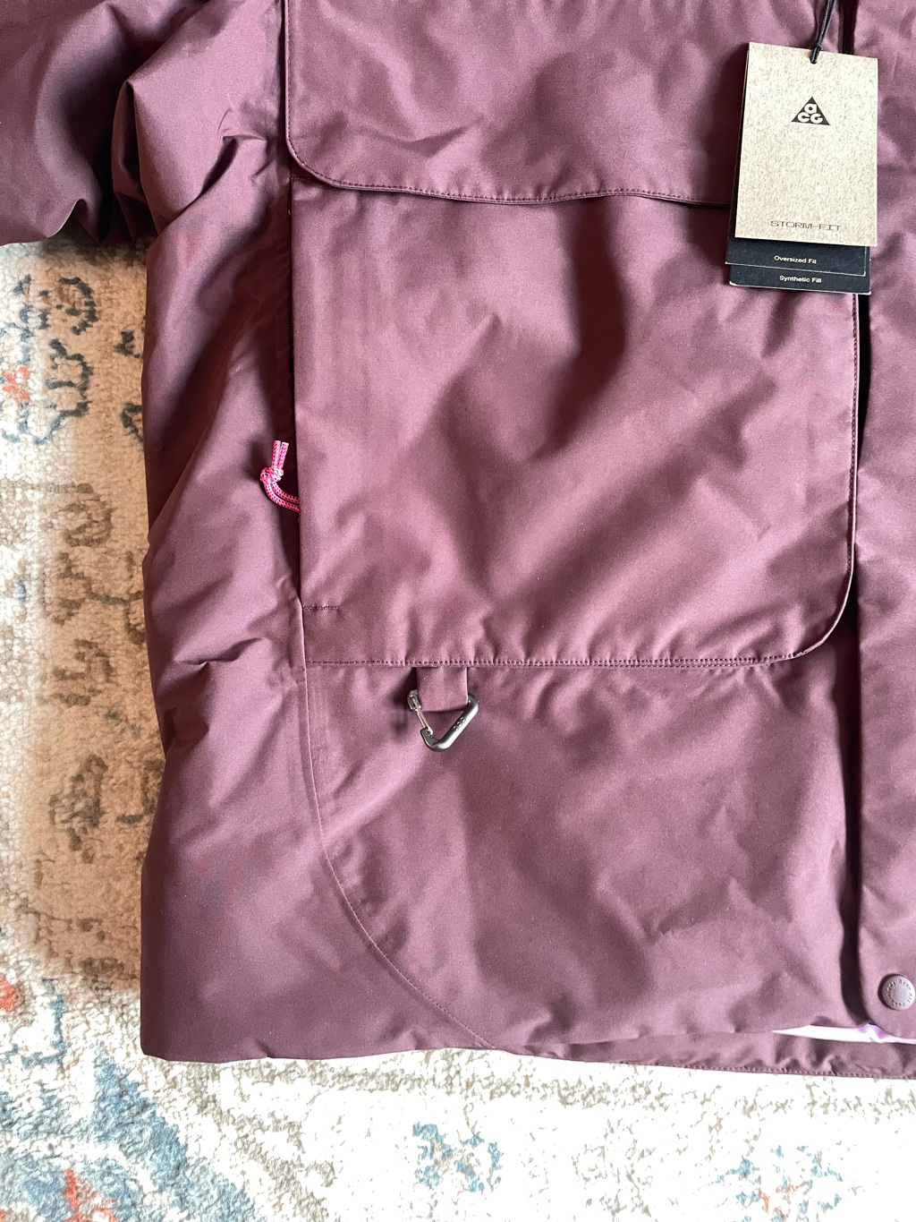 Nike ACG Primaloft Skull Peak Storm-Fit Jacket Burgundy Crush Beyond Pink - Asia 착용 스타일 - 6