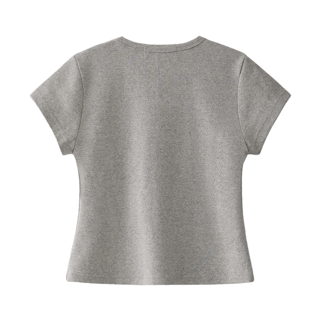 블루 선플라워 아이 러브 캣 크롭 티 멜란지 그레이(Blue Sunflower 'I Love Cat' Crop Tee Melange Grey) - 3