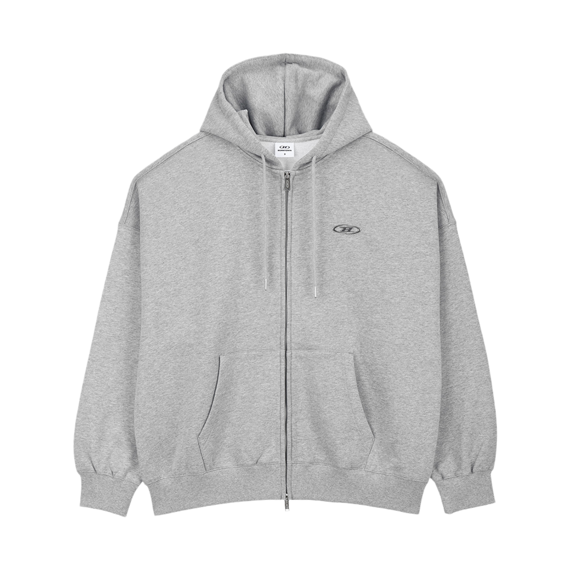 본투윈 크롬 B 후디 집업 멜란지그레이(BORN TO WIN Chrome B Hoodie Zip-Up Melange Grey)