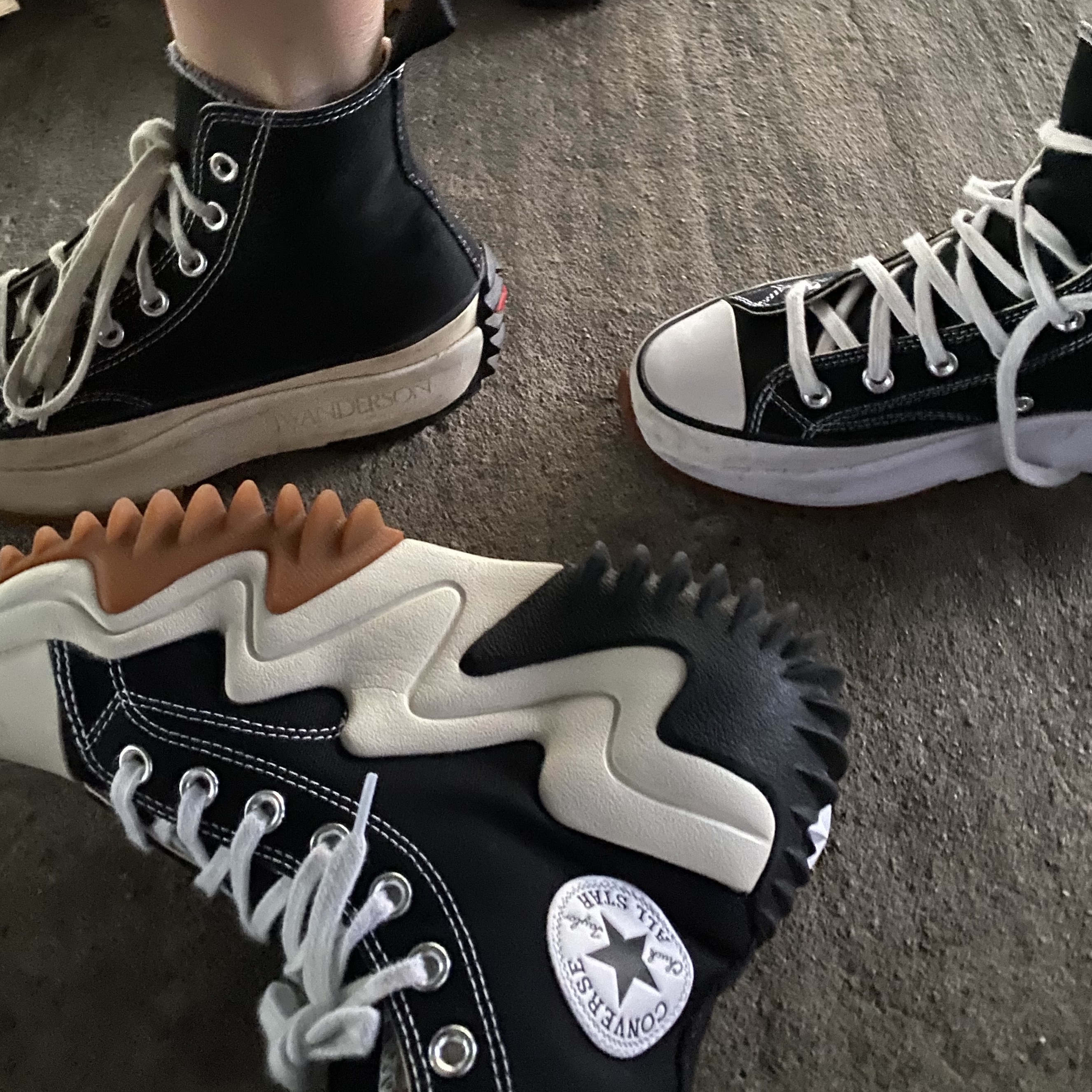 Converse Chuck 70 Hi Black, Converse Run Star Motion High Black 착용 스타일