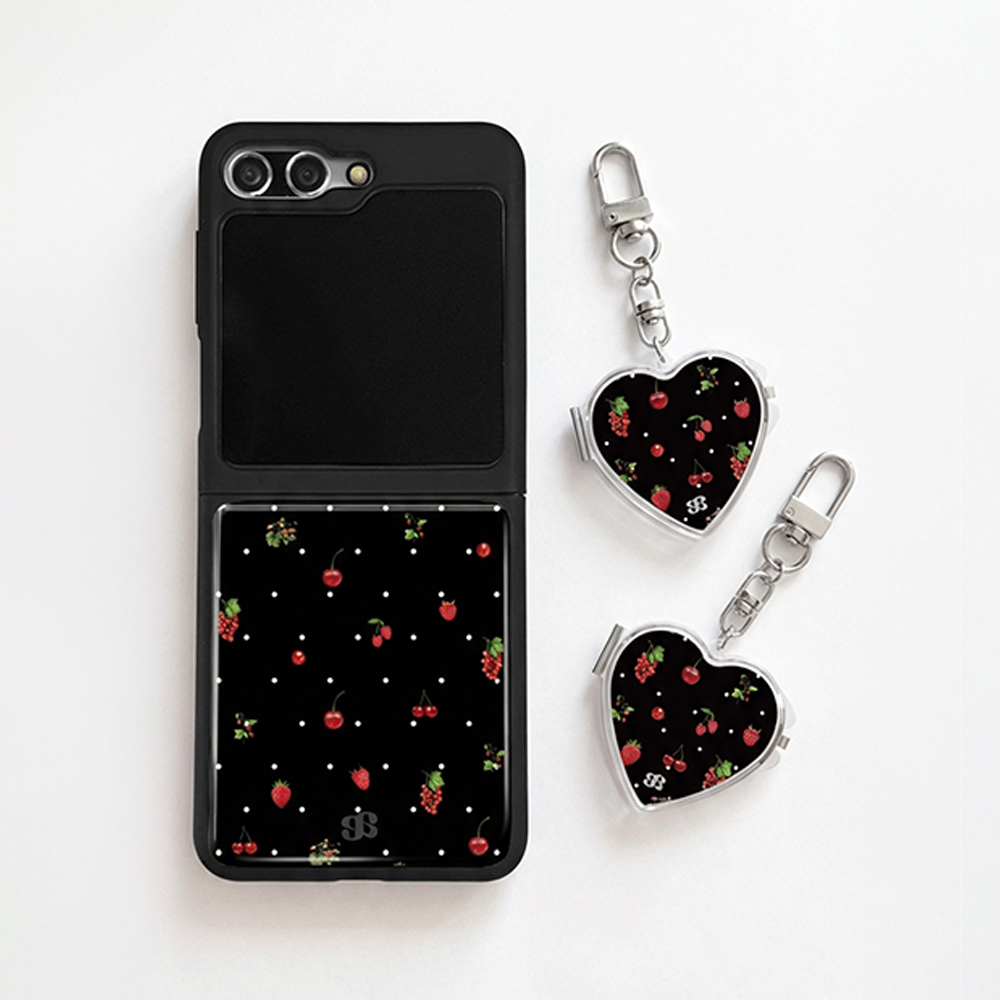 어프어프 와일드베리(하트 거울키링)(earpearp Wild Berry Heart Mirror Keyring) - 2