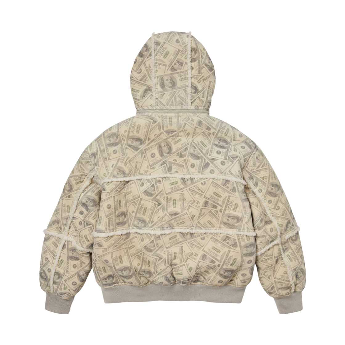 슈프림 x MM6 메종 마르지엘라 후드 셔링 봄버 자켓 머니 - 26SS(Supreme x MM6 Maison Margiela Hooded Shearling Bomber Jacket Money - 26SS) - 3