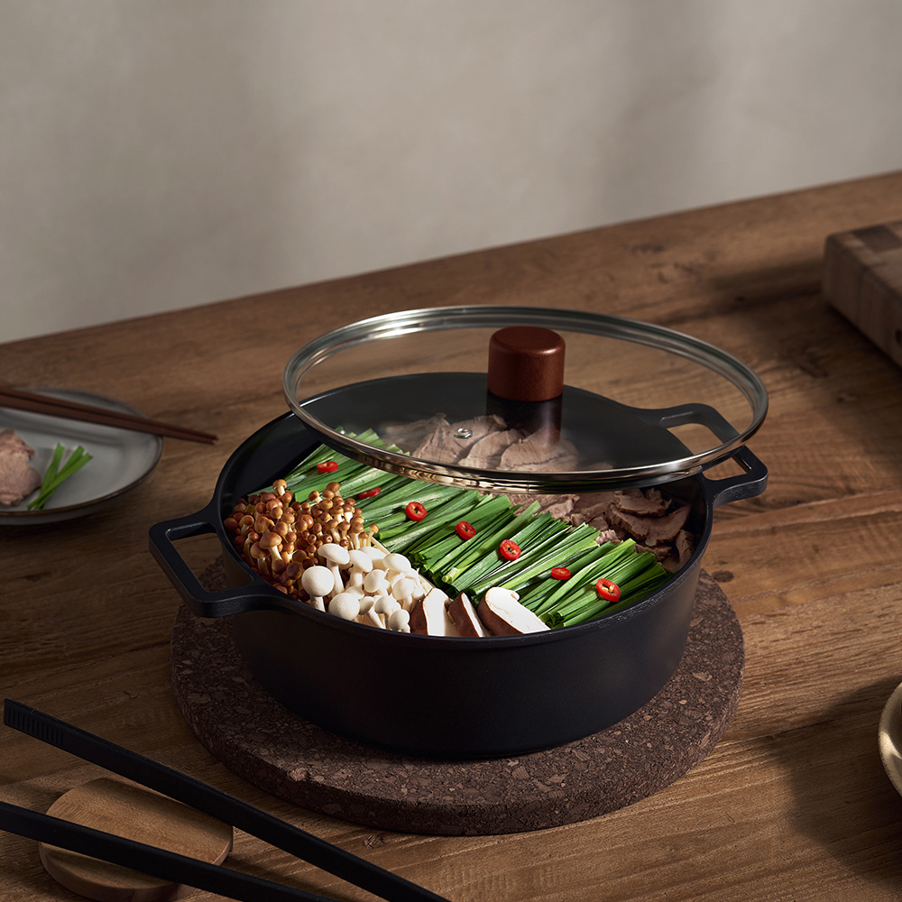 바겐슈타이거 더 바움 국내생산 IH 티타늄 세라믹코팅 전골냄비 24cm(WAGENSTEIGER The Baum IH Titanium Ceramic Coated Shallow Pot 24cm) - 6