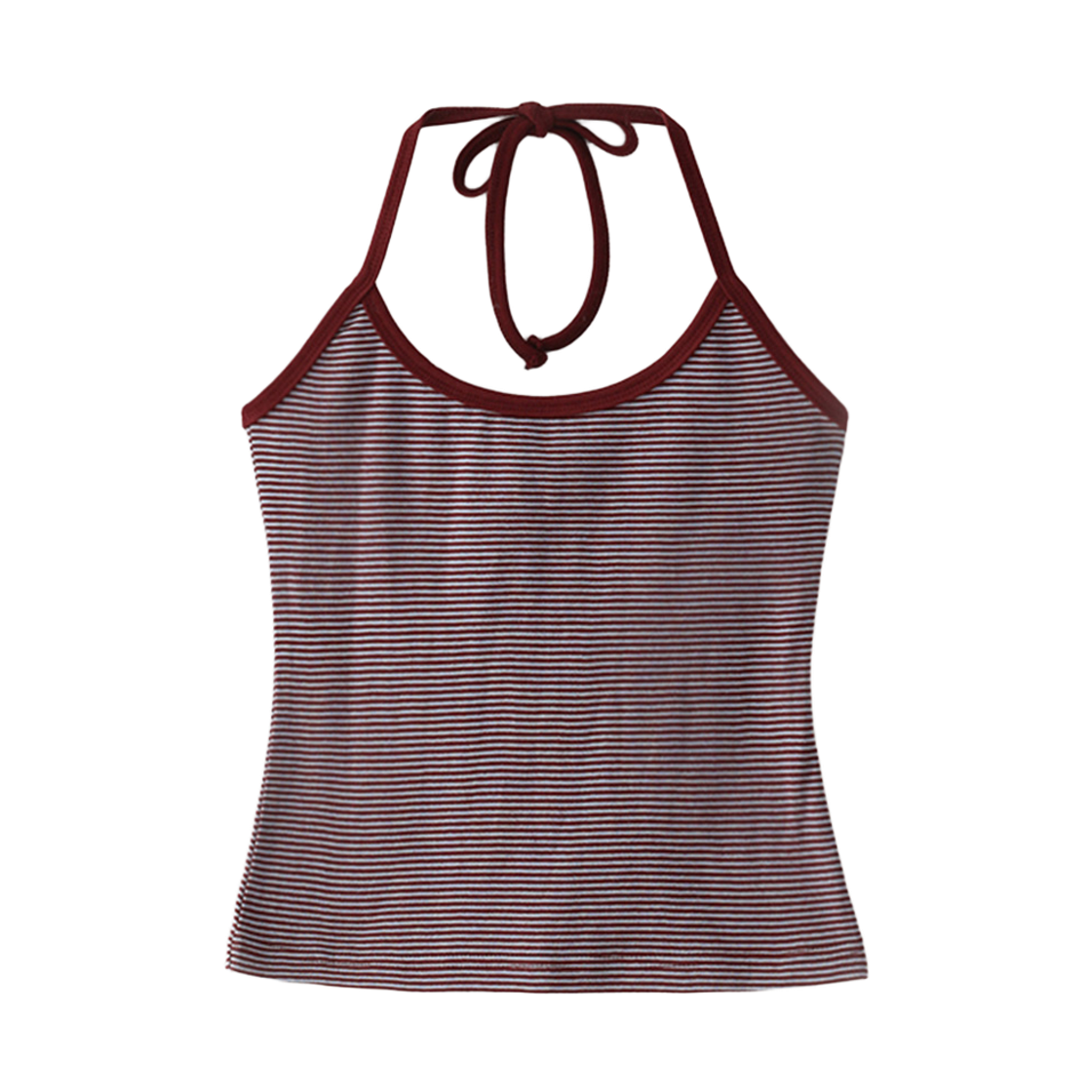 블루 선플라워 썬라인 스트라이프 홀터 탑 레드(Blue Sunflower Sunline Stripe Halter Top Red)